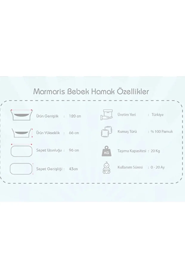 Marmaris Bebek Hamağı - Gri